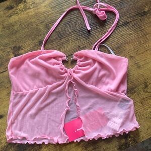SHEIN ICON Pink Crop Top S